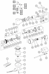 Page A Diagram and Parts List for 58010  Dynabrade Sander Polisher