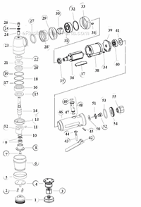 Page A Diagram and Parts List for 58038  Dynabrade Sander Polisher