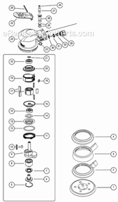 Page A Diagram and Parts List for 58054  Dynabrade Sander Polisher