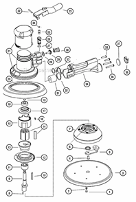 Part Location Diagram of 64441 Dynabrade Housing