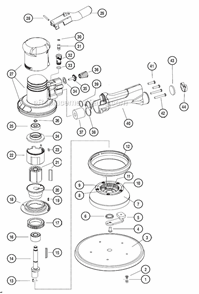 Part Location Diagram of 64463 Dynabrade Housing