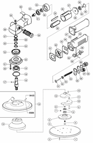 Page A Diagram and Parts List for 58480  Dynabrade Sander Polisher