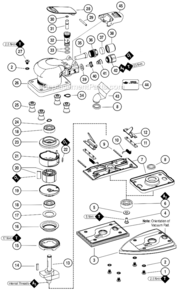 Page A Diagram and Parts List for 58508  Dynabrade Sander Polisher