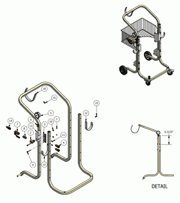 CART CONNECTION Diagram and Parts List for EXP1-20DTMFSCSA  Dynabrade Dust Collector
