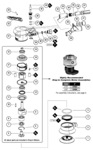 Page A Diagram and Parts List for 59116  Dynabrade Sander Polisher