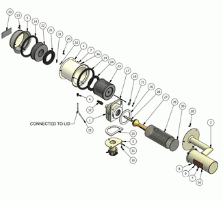 POWER HEAD Diagram and Parts List for 61460  Dynabrade Miscellaneous