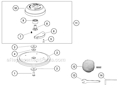 Page A Diagram and Parts List for 61375  Dynabrade Sander Polisher