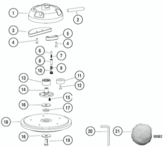Page A Diagram and Parts List for 61383  Dynabrade Sander Polisher