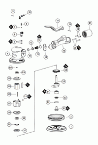 Part Location Diagram of 58623 Dynabrade GRIP