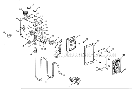 Page A Diagram and Parts List for 64001  Dynabrade Sander Polisher