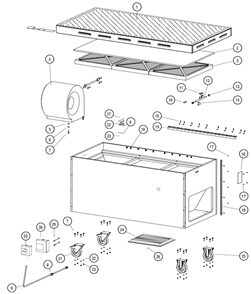 Page A Diagram and Parts List for 64490  Dynabrade Sanding Table