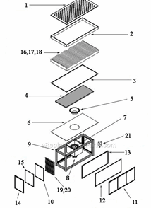 Page A Diagram and Parts List for 64656  Dynabrade Sanding Table
