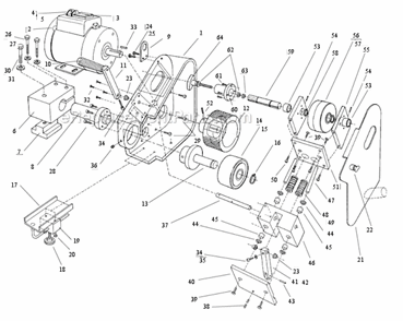 Page A Diagram and Parts List for 65014  Dynabrade Grinder