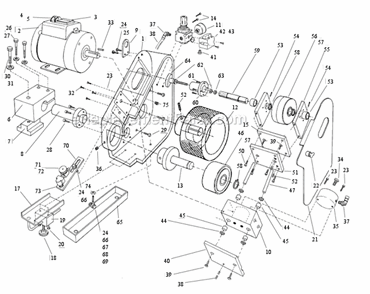 Page A Diagram and Parts List for 65751  Dynabrade Grinder