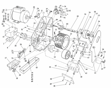 Page A Diagram and Parts List for 65753  Dynabrade Grinder