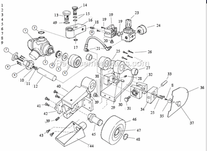 Part Location Diagram of 97772 Ridgid Repair Kit (hydrolic Pump)