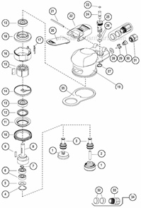 Page A Diagram and Parts List for 69504  Dynabrade Sander Polisher