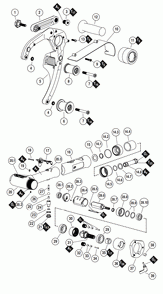Section 1 Diagram and Parts List for 14360  Dynabrade Belt or Drum Sander