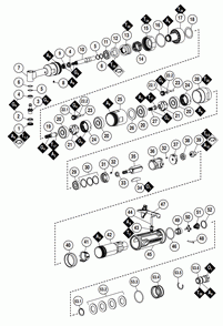 Section 1 Diagram and Parts List for 55584  Dynabrade Drill