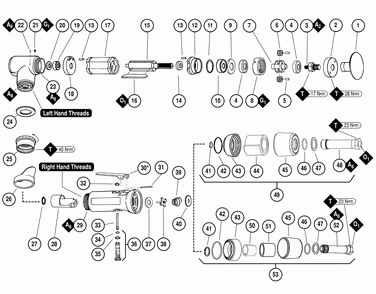 Section_1 Diagram and Parts List for 51403  Dynabrade Sander Polisher