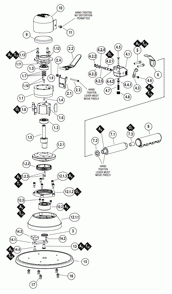 Section 1 Diagram and Parts List for 900  Dynabrade Sander