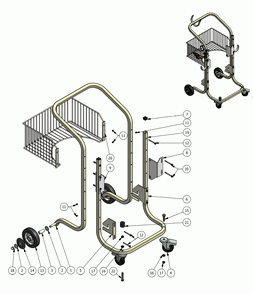 Part Location Diagram of 62691 Dynabrade FRAME