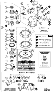 Diagram Diagram and Parts List for DY59020  Dynabrade Orbital or Palm Sander