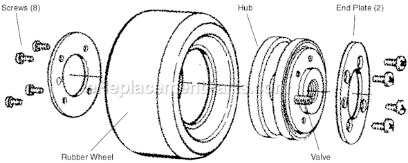 Part Location Diagram of 98087 Dynabrade Hub