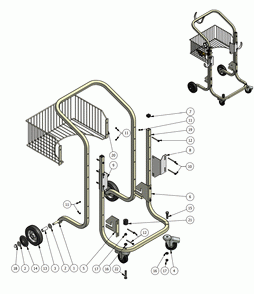 CART Diagram and Parts List for EXP1-20DTMFSCSA  Dynabrade Dust Collector
