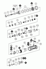 Section 1 Diagram and Parts List for 43510  Dynabrade Grinder