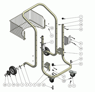 CART Diagram and Parts List for SS-20DTMFS  Dynabrade Dust Collector