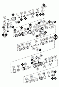 Section 1 Diagram and Parts List for 55586  Dynabrade Drill