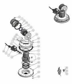 POWER HEAD Diagram and Parts List for EXP1-20DTMFSCSA  Dynabrade Dust Collector
