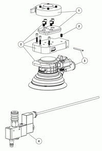 Part Location Diagram of 58140 Dynabrade ROS END EFFECTOR