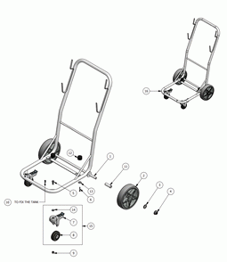 Cart Diagram and Parts List for AVSD-40L  Dynabrade Dust Collector