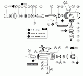 Section 1 Diagram and Parts List for 14201  Dynabrade Belt or Drum Sander