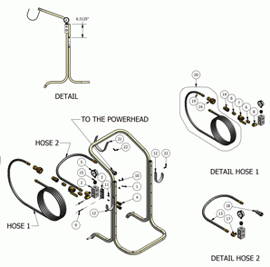HOSE CONNECTION Diagram and Parts List for SS-20DTMFS  Dynabrade Dust Collector