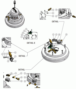 Part Location Diagram of 62623 Dynabrade HEX NUT