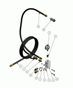 MANIFOLD KIT Diagram and Parts List for 61460  Dynabrade Miscellaneous