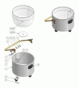 TANK Diagram and Parts List for SS-20DTMFS  Dynabrade Dust Collector