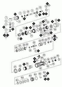 Section 1 Diagram and Parts List for 55582  Dynabrade Drill