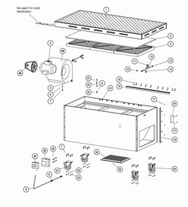 Section 1 Diagram and Parts List for 64493  Dynabrade Sanding Table