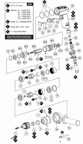 Section 1 Diagram and Parts List for 52772  Dynabrade Drill