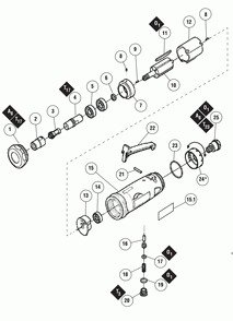 Part Location Diagram of 55912 Dynabrade COLLET INSERT - 1/4 Inch