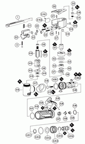 Section 1 Diagram and Parts List for 15010  Dynabrade Belt or Drum Sander