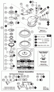 Section_1 Diagram and Parts List for 59164  Dynabrade Sander