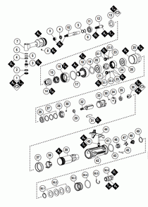 Section 1 Diagram and Parts List for 55583  Dynabrade Drill