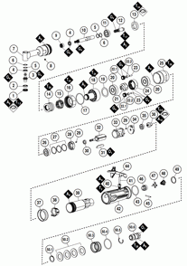 Section 1 Diagram and Parts List for 55581  Dynabrade Drill