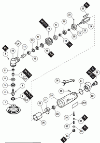 Section 1 Diagram and Parts List for DS53  Dynabrade Sander