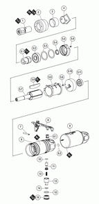Section 1 Diagram and Parts List for 53809  Dynabrade Grinder